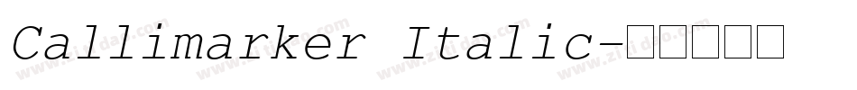 Callimarker Italic字体转换